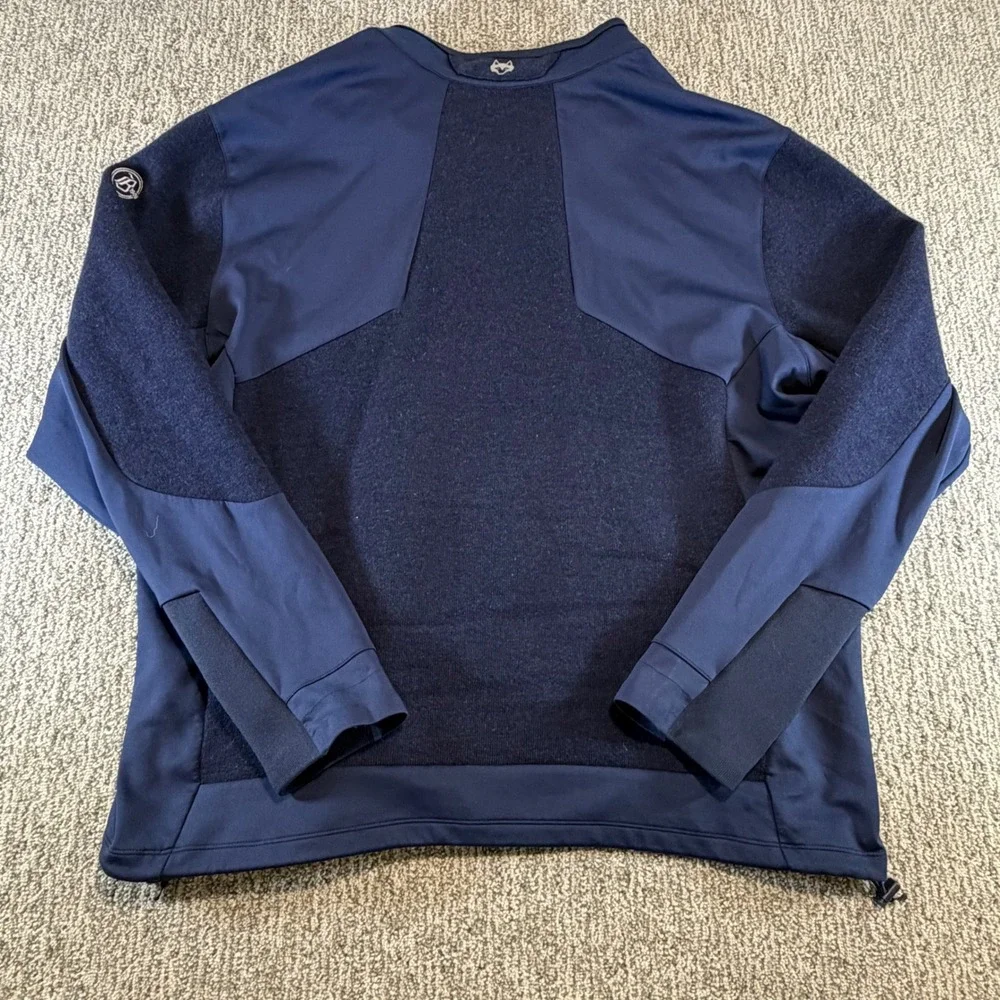 Greyson Full Zip Jacket Mens XXL Navy Blue Wool‎ Blend Hybrid Golf Layer